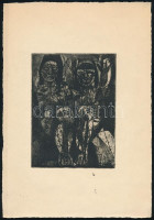 Össz. 5 db klf. rézkarc és hidegtű grafika, többek közt Varga Nándor Lajos, Pirkenstein után (1895-1978): Fünfkirchen (Pécs), rézkarc, papír, jelzett a karcon, 9,5x14,5 cm