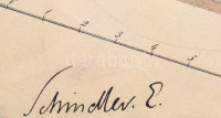 1866 Wittinghoff Evald (1826-1882): Bécs, a nem egyesült görögök iskolájának épülete. Ceruza, papír, jelzett / Vienna, the non unified Greek's schoolbuilding. Pencil, paper, signed. 43x51 cm