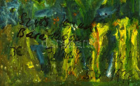 Olvashatatlan jelzéssel: Női akt háttal. Olaj, vászon, 55×35 cm