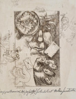 Olvashatatlan jelzésel: Filatelist. Rézkarc, papír, 31×24 cm
