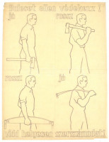 Jelzés nélkül, feltehetően Börtsök László (?-?) reklámgrafikus: 3 db plakátterv, 1930-40 körül. 'Baleset ellen védekezz!', 'Míg bortól nem tiszta a fejed, lent a bányában nincsen helyed', 'Kőpor ellen használd a légzésvédőt'.