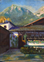 Jelzés nélkül. Alpesi táj. Olaj, karton, 34x25 cm