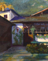 Jelzés nélkül. Alpesi táj. Olaj, karton, 34x25 cm