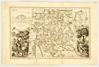 1710 Paradisi Terrestris vera et Sacris Literis Conformis Exhibitio Geographica', Scherer, Heinrich. A Közel-Kelet és a Bibliai tájak térképe. Rézmetszet. 35x23 cm / Map of the Middle-East and Biblical scenes. Engraving. 35x23 cm