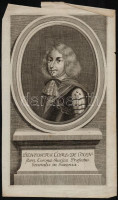 Bengt Gabrielsson Oxenstierna svéd követ rézmetszetű portréja / Copper plate portrait of Swedish ambassador 17x37,5 cm