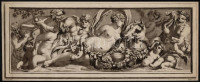 XVIII. sz. vége: Laurent Guyot (1756-1806) L.Heince, után. Antik reliefek 2 db. Akvatinta papír. Jelzett a dúcon 13x38 cm