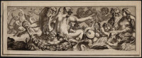 XVIII. sz. vége: Laurent Guyot (1756-1806) L.Heince, után. Antik reliefek 2 db. Akvatinta papír. Jelzett a dúcon 13x38 cm