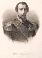 Louis Napoleon acélmetszetű portré / engraving  11x16 cm