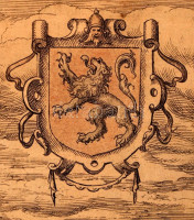1575 Dordracum vulgo Dortt. Dordrecht holland kikötőváros látképe, színezett rézmetszet, papír, Georg Braun (1541-1622) és Frans Hogenberg (1535-1590) Civitates orbis terrarum című munkájának 1575. évi kiadásából (II. köt. 24.
