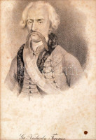 Gróf nádasdi és fogarasföldi Nádasdy Ferenc (1708-1783): császári-királyi tábornagy (k.k. Feldmarschall), horvát bán litografált portréja 14x21cm Üvegezett keretben / Count Franz Nadasdy Croatian Ban