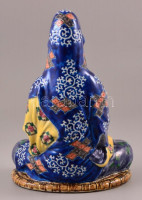 XIX. sz.: Jelzés nélkül. Keleti szent ember. Porcelánfajansz. Mázas. 27 cm / Oriental priest. Fayance 27 cm.