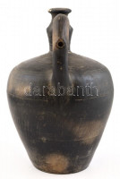XIX. sz. vége: Vizes korsó. Mázas cserép, sérült m: 37 cm