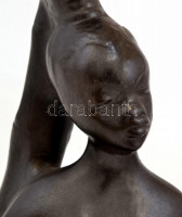 Jelzés nélkül: Afrikai nő. Mázas kerámia, hibátlan 28 cm