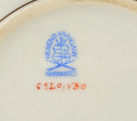 Herendi Viktória mintás bonbonniere. Kézzel festett, jelzett, hibátlan.d:11,  m 8,5 cm