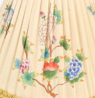 Herendi Viktória mintás porcelán lámpa, búrával, kézzel festett, jelzett, hibátlan, m: 36 cm + búra
