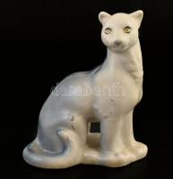 Polonne puma, kézzel festett, jelzett, foltos, m: 15,5 cm