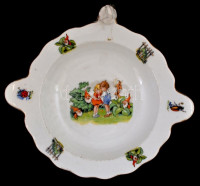 Epiag porcelán melegen tartó. Matricás, jelzett, kopásokkal d: 24 cm