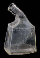 cca 1930 J. Zwack & Co. exportra gyártott pálinkás/üveg, címeres felirattal, jelzett, kopásnyomokkal, apró karcolással, m: 18 cm, 0.7 l./cca 1930 J. Zwack & Co. Pálinka/Liqueur Bottle, signed, worn with little scratch, m: 18 cm,