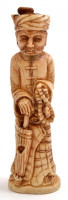 Kínai, faragott csont figura. Rozmáragyar? 11 cm / Chinese ebony figure. 11 cm