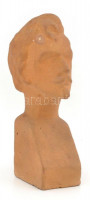 Petőfi Sándor égetett cserép büszt, sérüléssel, m: 12 cm