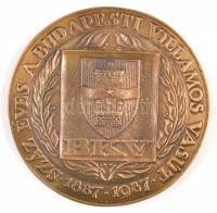 1987. 'Száz éves a Budapesti Villamos Vasút' Br plakett (147mm)