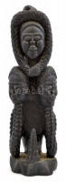 Család. Faragott keményfa szobor. 33 cm