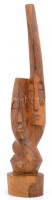 Ölelés. Faragott fa szobor, jelzés nélkül. 39 cm