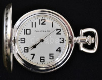 Heritage collection Charlston & Co. típusú mechanikus, gyűjtői zsebóra, vasutas eredeti dobozában, leírással  újszerű állapotban. Működik. / Mechanic pocket watch