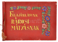 cca 1950 régi festett fényképalbum borító 24,5x34,5 cm, kopottas állapotban