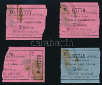 cca 1900 4 db fővárosi vámbárca