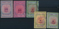 1927 Szolnok városi illeték 39-43 sz. bélyeg (27.500)
