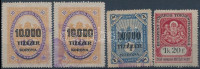 Budapest Székesfőváros 1919-1925 4 db 3 klf okirati illetékbélyeg (5.100)
