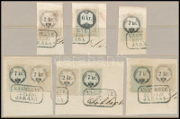 1858-1860 9 db okmánybélyeg 6 db levélkivágáson 'SZ.ELEK' (Burgenland)