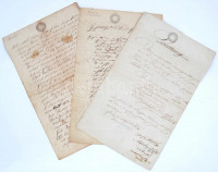 1852-1855 3 db irat 30kr szignettával