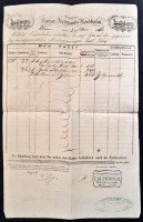1860 Kaiser Ferdinands-Nordbahn vasúti szállítólevél, Galántára