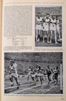 Die Olympischen Spiele in Berlin und Garmisch-Partenkirchen. 1-2. köt. Hamburg-Bahrenfeld, 1936, Cigaretten-Bilderdienst. Német nyelven. Gyűjtői album cigarettakártyákkal. Kiadói aranyozott egészvászon-kötésben, az egyik képen kis