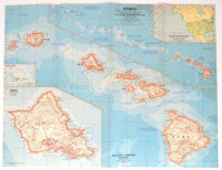 1960-1965 9 db National Geographic térkép (South America, Hawaii, The World, Japan and Korea, stb., stb.)