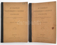 Pokoly József: Az erdélyi református egyház története. I-II. kötet. I. kötet: 1556-1904. II. kötet: 1605-1690. Bp., 1904,(Franklin-ny.), VII+304+296+2 p. Kiadói javított gerincű papírkötés, kissé foltos borítóval, az I. kötetből