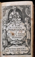 M[usladini]: Sadi: Rosarium politicum, sive amoenum sortis humanae theatrum. De Persico in Latinum versun, & notis illustratum, a Georgio Gentio. Amstelodami (Amsterdam), 1688, Gerbrandum Schagen, 3 sztl. lev.+1 t. (rézmetszetű címlap)+11