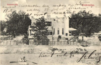 Balatonaliga, Rauszek villa, evezősök csónakban