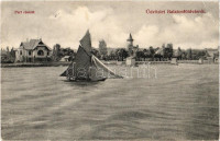 1907 Balatonföldvár, Part, vitorlás. Kiadja Gerendai Gyula (EK)