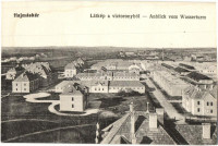 Hajmáskér, látkép a víztoronyból, katonai tábor
