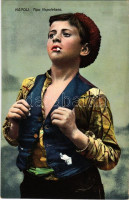 Napoli, Tipo Napoletano / Neapolitan with cigarette, Italian folklore. Ed. C. Cotini