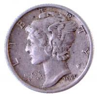 Amerikai Egyesült Államok 1920. 1D Ag 'Mercury' T:2USA 1920. Dime Ag 'Mercury' C:XF