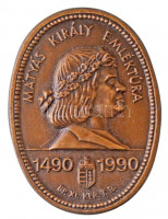 1990. 'Mátyás király emléktúra 1490-1990 - Bp. XI. ker T.B.' Br jelvény (30x40mm) T:1-