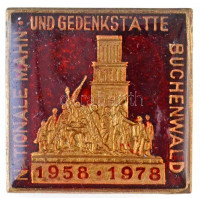 NDK 1978. 'Nationale mahn und gedenkstätte Buchenwald' részben zománcozott fém jelvény (25x25mm) T:1GDR 1978. 'Nationale mahn und gedenkstätte Buchenwald' partially enamelled metal badge (25x25mm) C:UNC