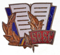 Románia DN 'SRSC' zománcozott fém jelvény (15x17mm) T:2Romania ND 'SRSC' enamelled metal badge (15x17mm) C:XF