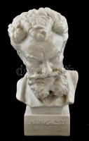 Herendi Munkácsy büszt. Fehér mázas porcelán. Jelzett, hibátlan. 26 cm