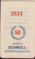 Zsebnaptár 1934. Schmoll Pasta.