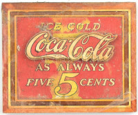 1994 Coca Cola hűtőmágnes, sérülésekkel, 6×7 cm
